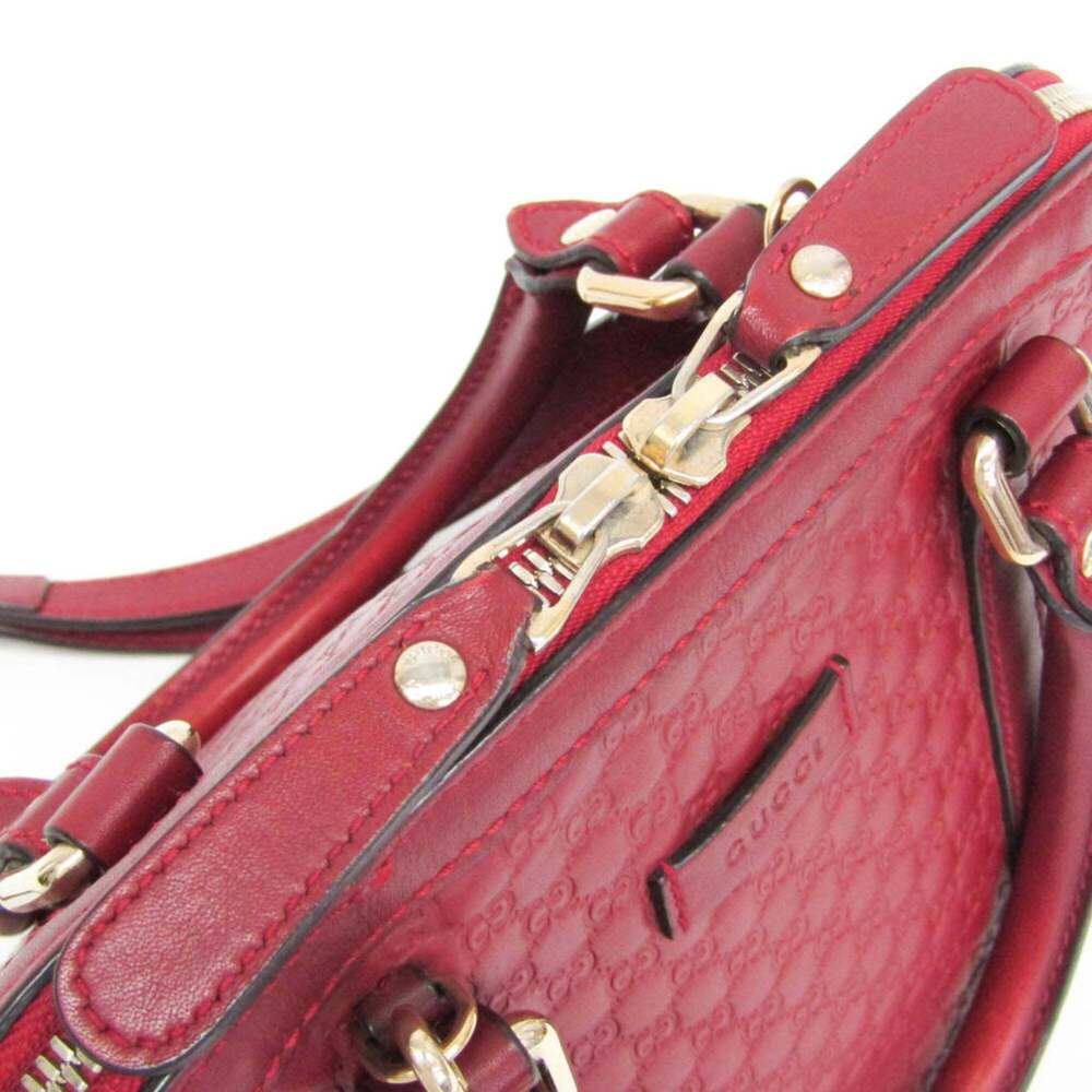 GUCCI Red Leather Shoulder Bag - Picture 12 of 16